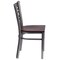 Emma and Oliver Clear Coated "X" Back Metal Restaurant Dining Chair
